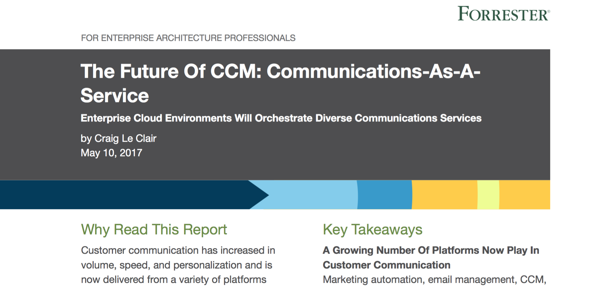 Forrester Future of CCM report snippet