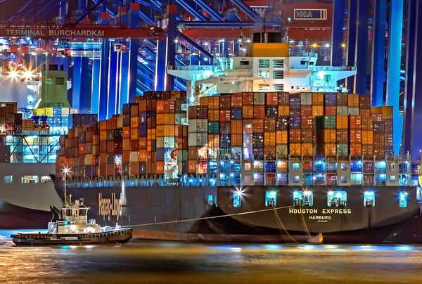 Ship moving containers and microservices