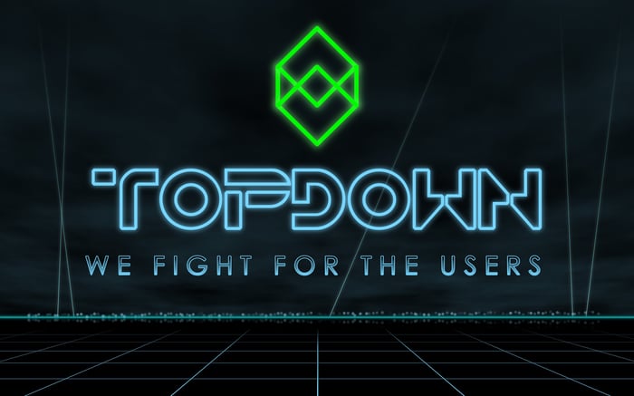 Topdown evoking the movie Tron